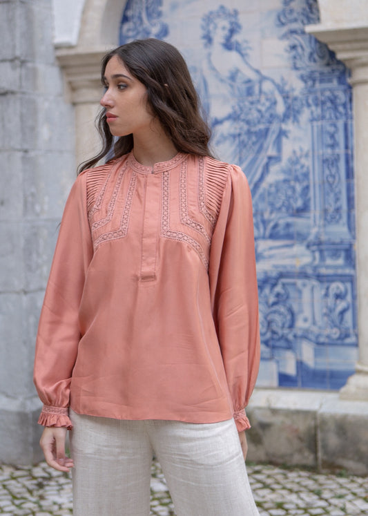 Jane Blouse - Rose Tan