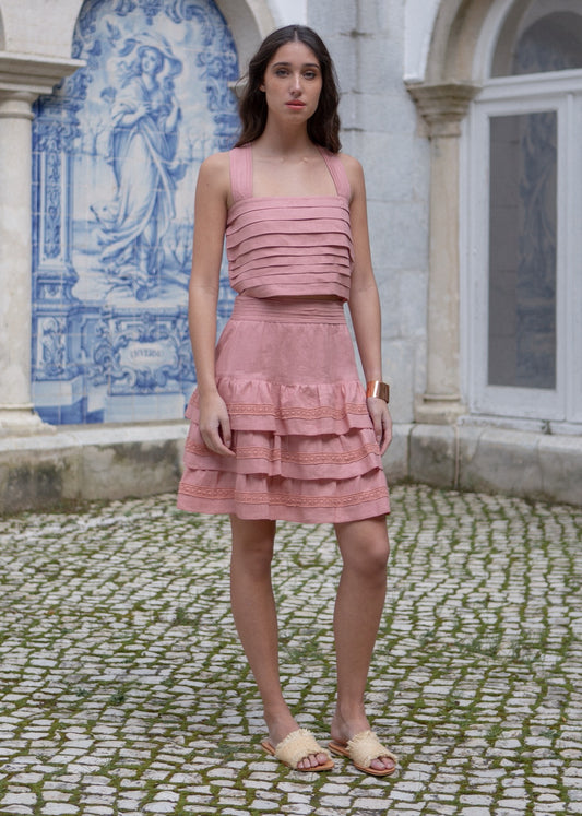 Millie Skirt - Rose Tan