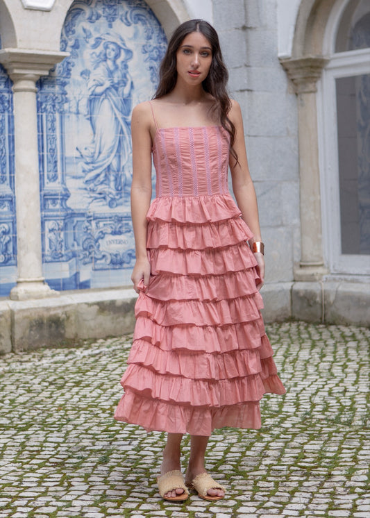 Cecile Dress - Rose Pink